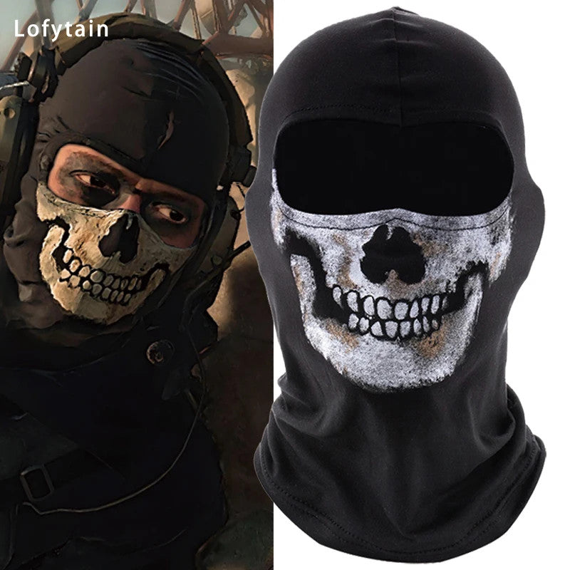 COD:MW2 Ghost Skull Balaclava Ghost Simon Riley Face War Game Cosplay Mask