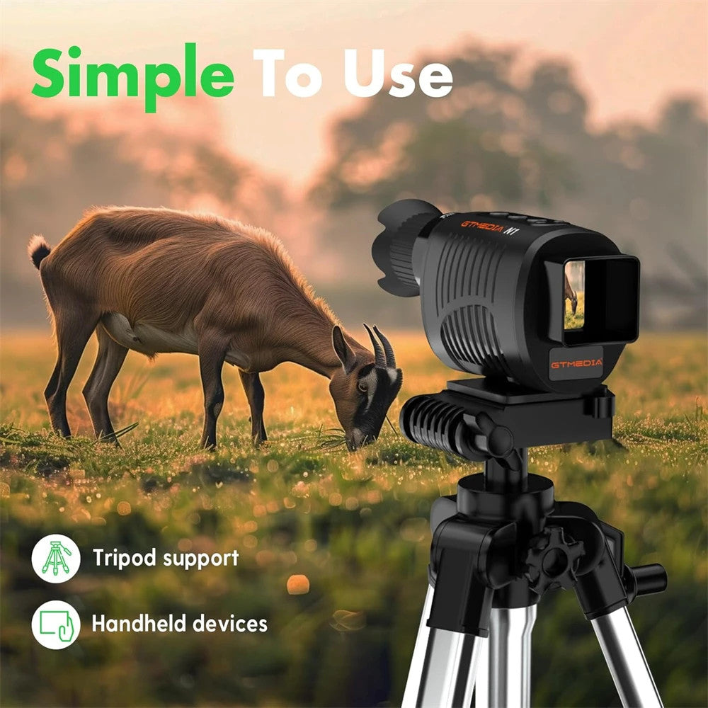 1080P HD Monoculars LCD Screen Day/Night Vision Camera Telescope 300M Full Dark