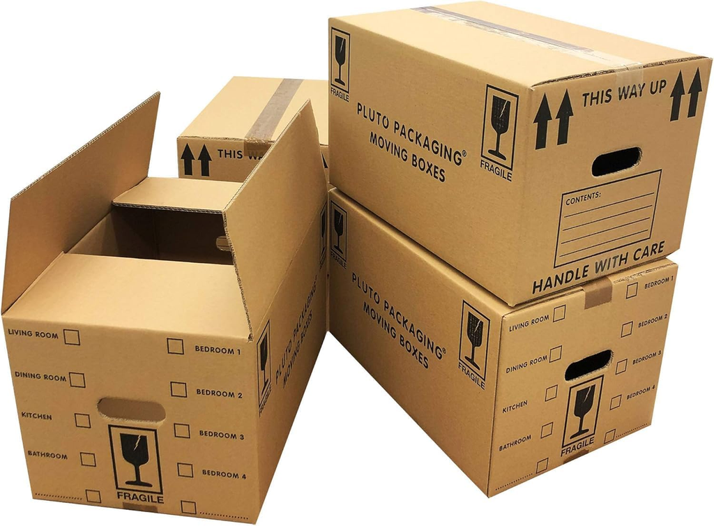 10 Quality Strong 47Cm X 31.5Cm X 25Cm 44 Litres Packing Moving Cardboard Boxes
