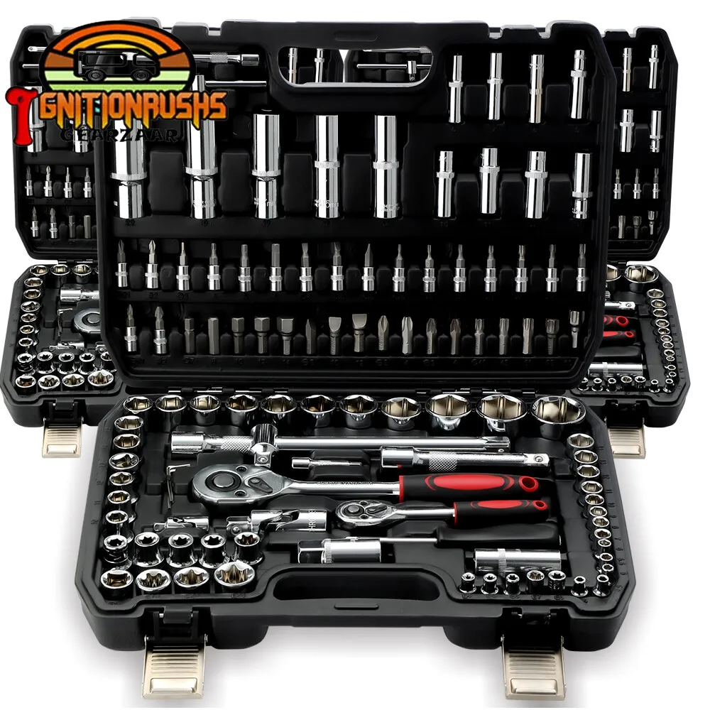 108PCS Socket Set Kit Mechanics Tool Ratchet Wrench Car Repair Toolset W/ Case