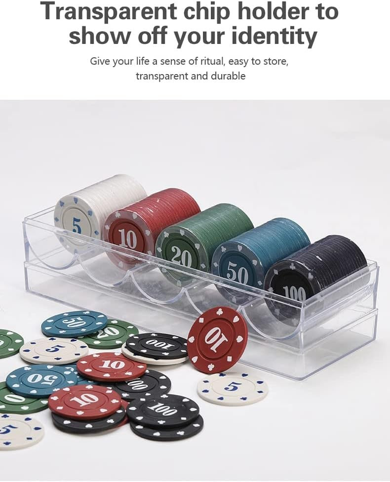 100PCS Poker Chips Set, Casino Quality Chips for Poker, Blackjack and Casino