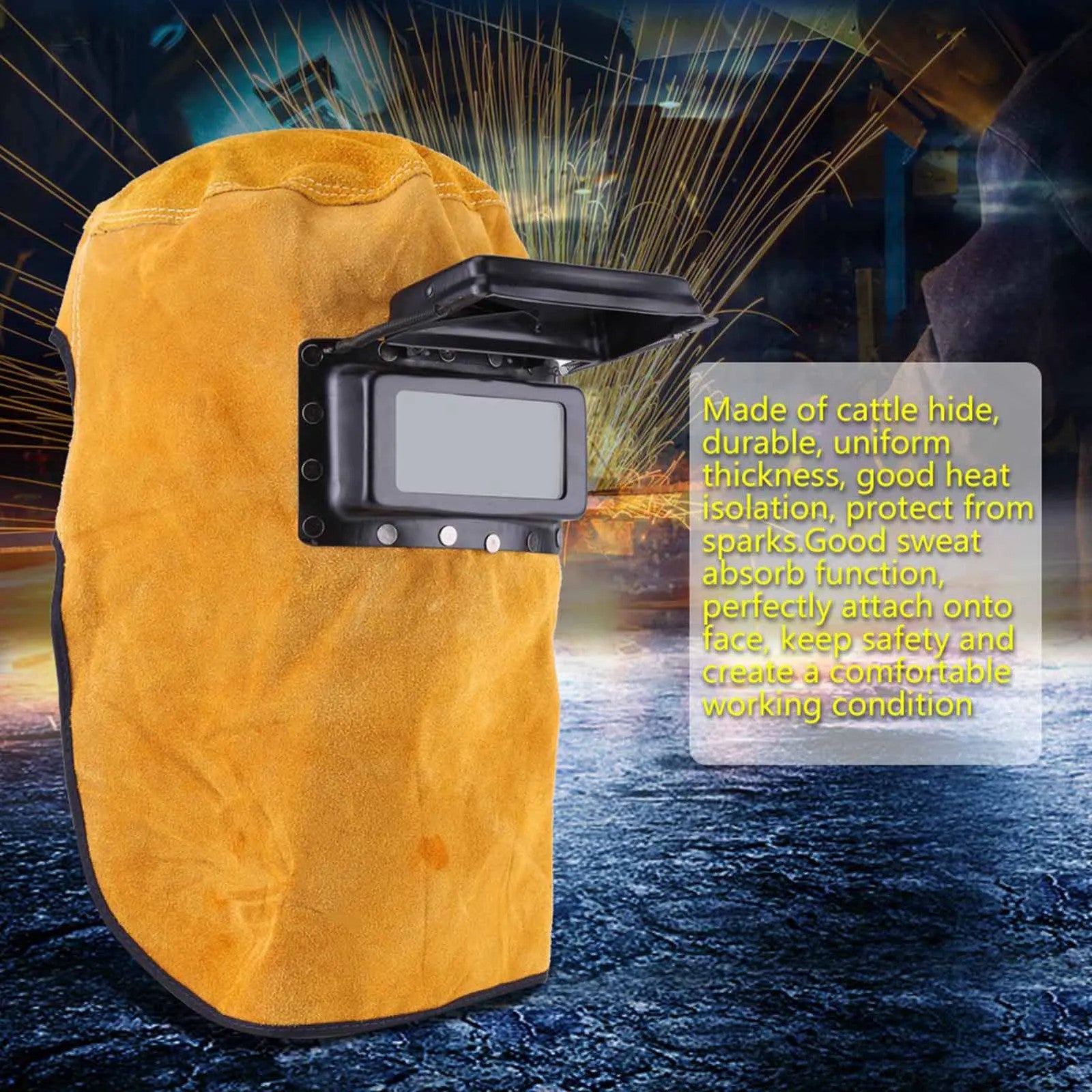Durable Good Quality Heat Resistant Breathable Welding Helmet Mask with Lens