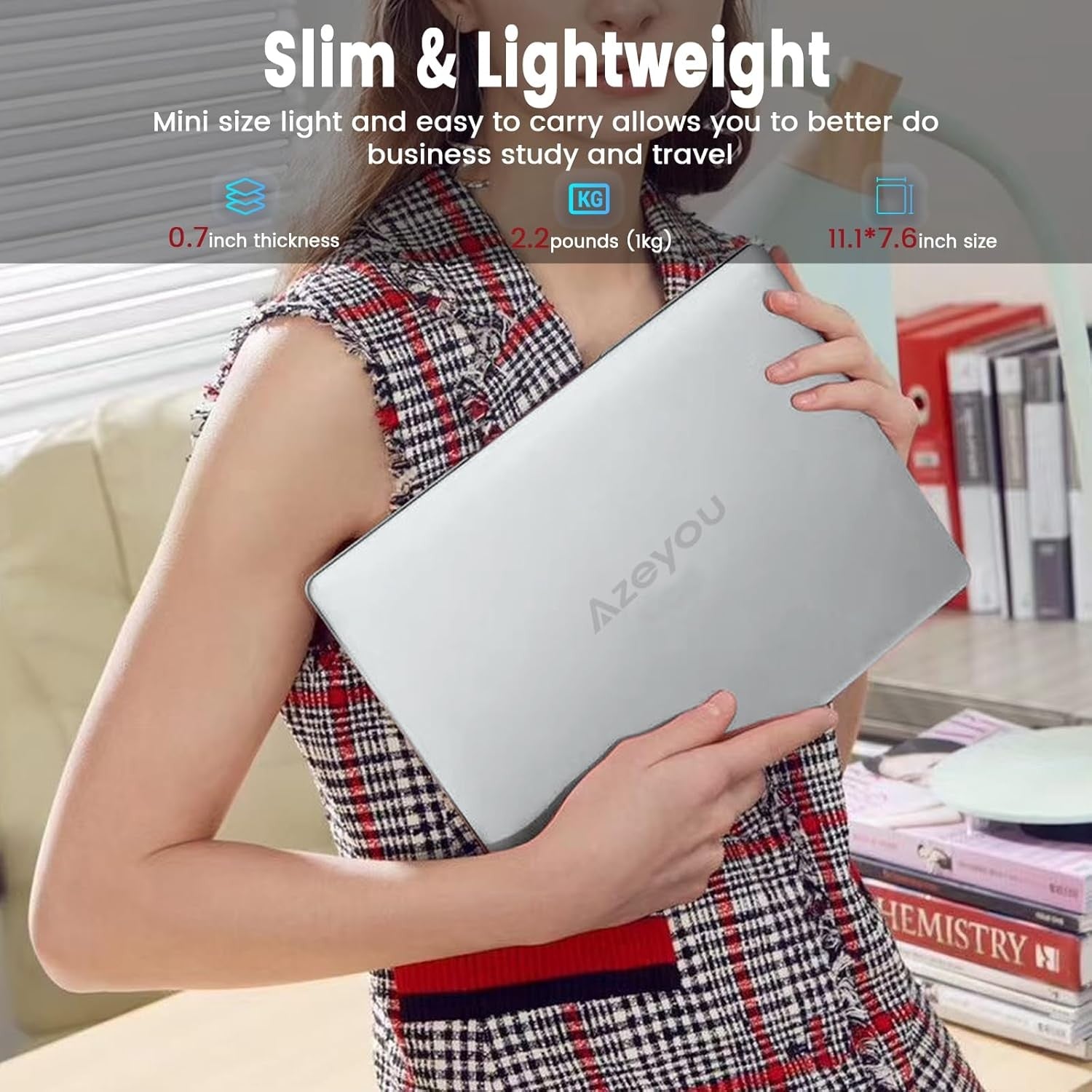 11.6 Inch Laptop 4GB DDR4 RAM 128GB eMMC Storage Celeron N4020C Processor, HD+