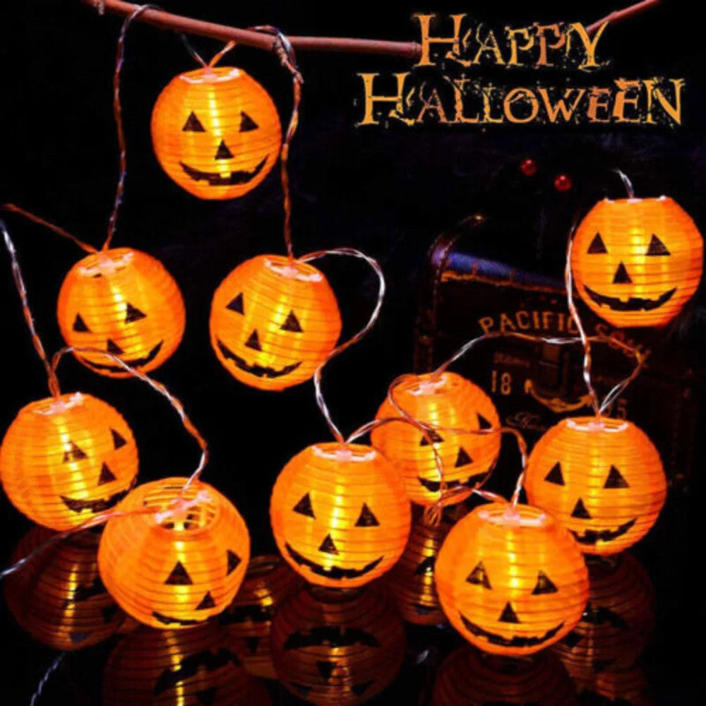 Halloween String Lights Pumpkin Lamp Light up Indoor Outdoor Garden Party Decor