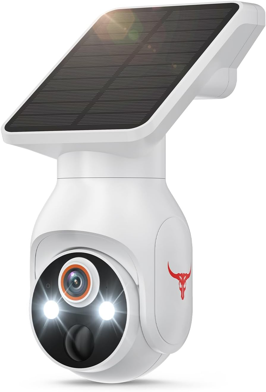 1080P Security Camera Wireless with Solar Panel, AI Human Detection, 2-Way Audio