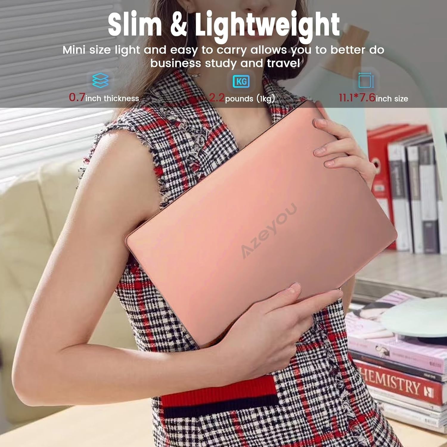 11.6 Inch Laptop HD Display - W-11 Pro Mini Laptops, 4GB DDR4 RAM, 128GB Emmc