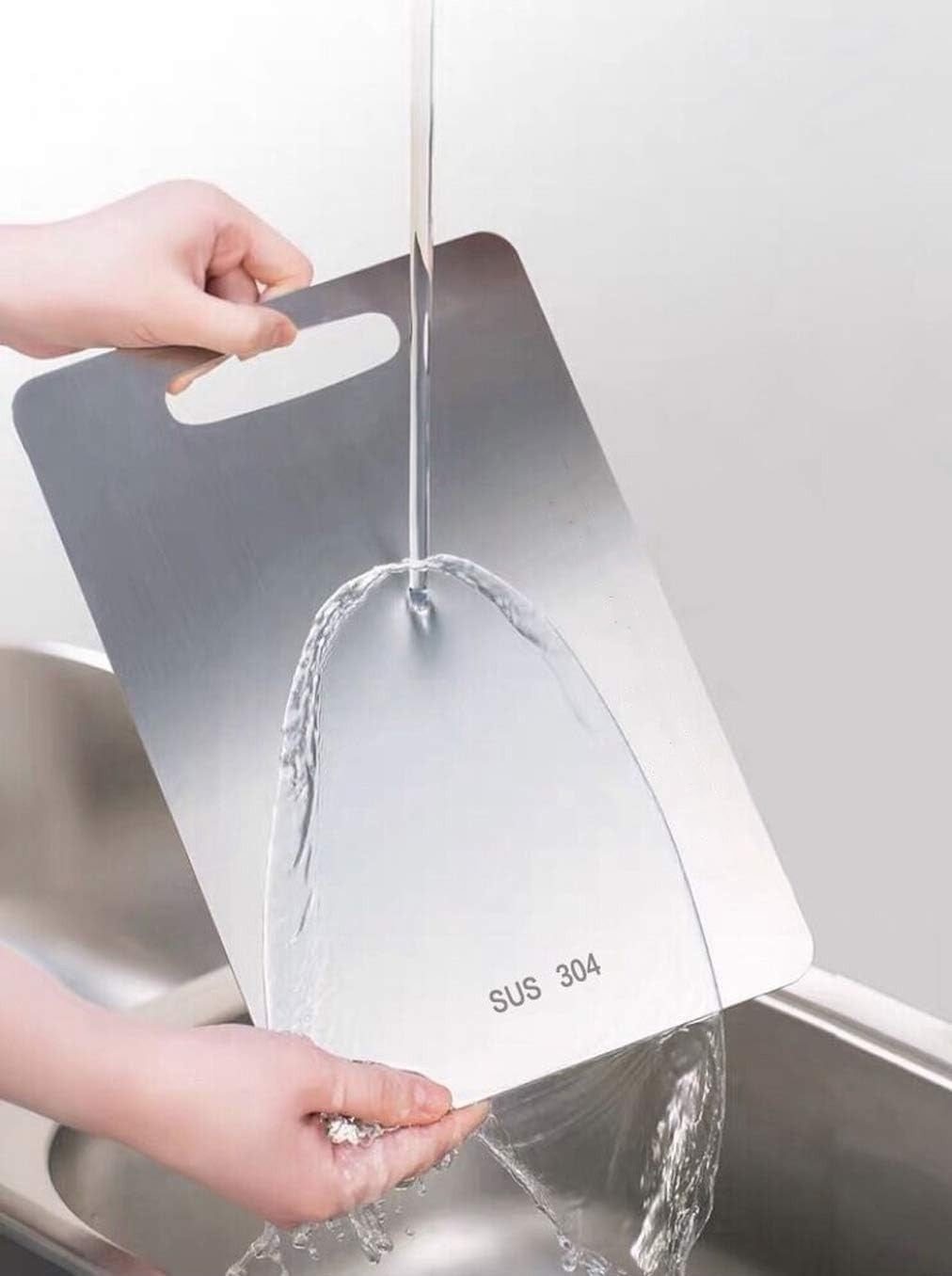 11.4" X 7.9" Stainless Steel Cutting Board for Kitchen,Sus 304 Chopping Board