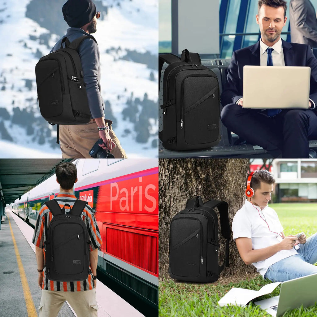 Laptop Backpack - 15.6 Inch Lightweight Laptop Bag for Men & Women USB Charging