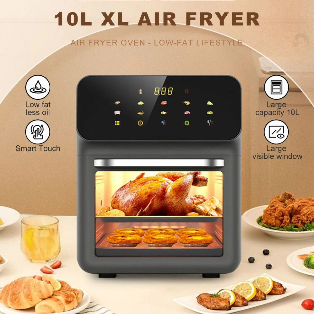 10L Air Fryer Large Capacity Electric Oven Household Multifunctional Non-Stick
