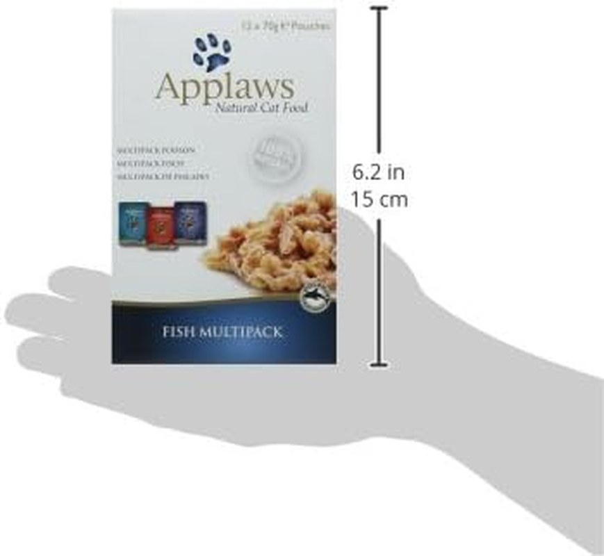 100% Natural Wet Cat Food, Pouch Multipack Tuna Selection in Broth, 70 G (12 X 7