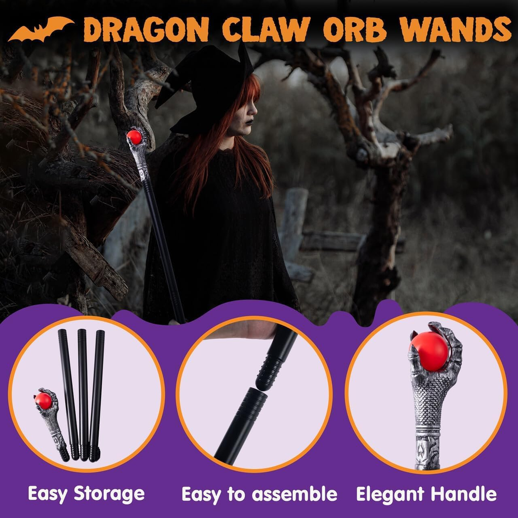 108Cm Halloween Magic Wand Gothic Walking Stick, Vampire Antique Walking Stick
