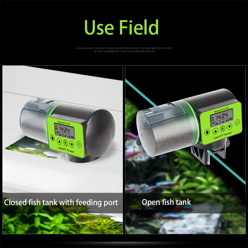 Automatic Fish Feeder Digital Fish Tank Aquarium Food Dispenser Plastic Intellig