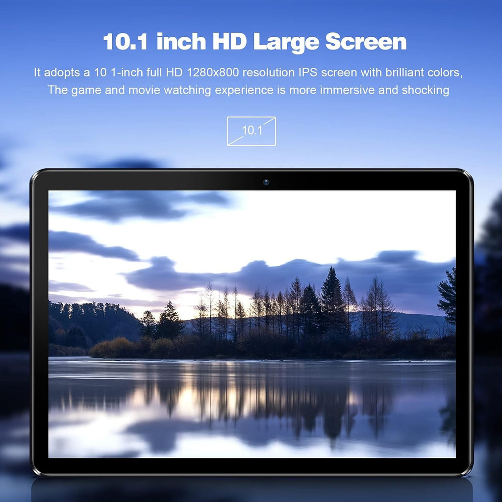 10 Inch Android Wifi Tablet, 64GB ROM, 1024GB Expand, Quad Core Processor