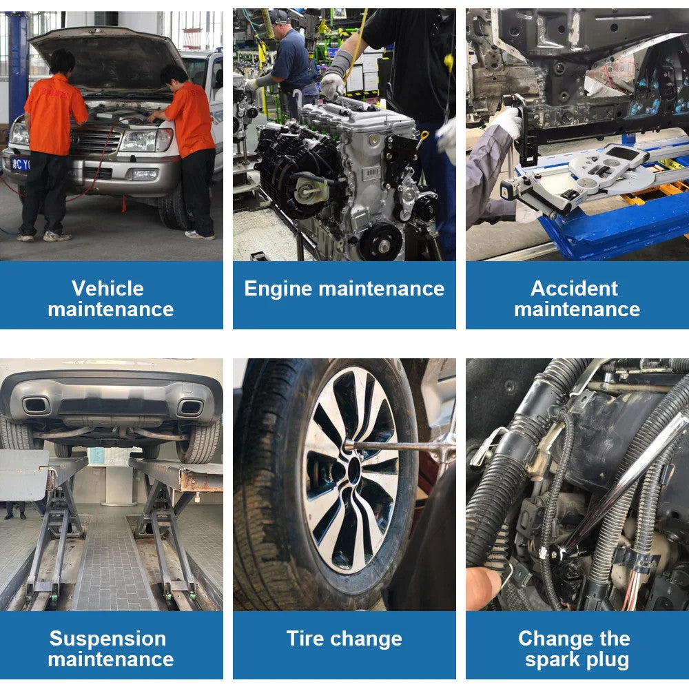 108Pcs Ratchet Socket Wrench Set Car Repair Tool Torque Wrench Combo Kit 1/4 1/2