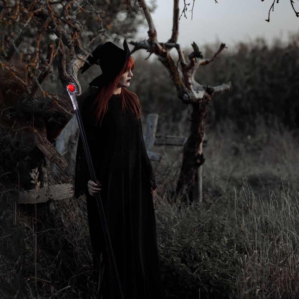 108Cm Halloween Magic Wand Gothic Walking Stick, Vampire Antique Walking Stick