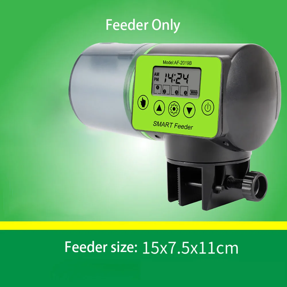 Automatic Fish Feeder Digital Fish Tank Aquarium Food Dispenser Plastic Intellig