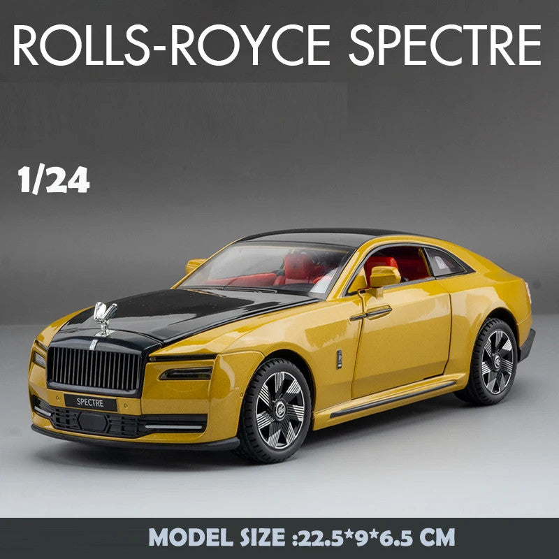 1/24 Scale Rolls Royce Spectre Alloy Car Model Sound And Light Casting Metal