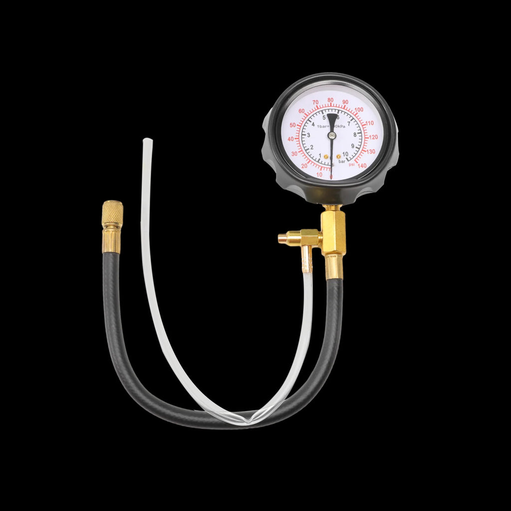 0-140 PSI Fuel Pump Pressure Tester Set Petrol & Diesel Combustion Gauge Meter