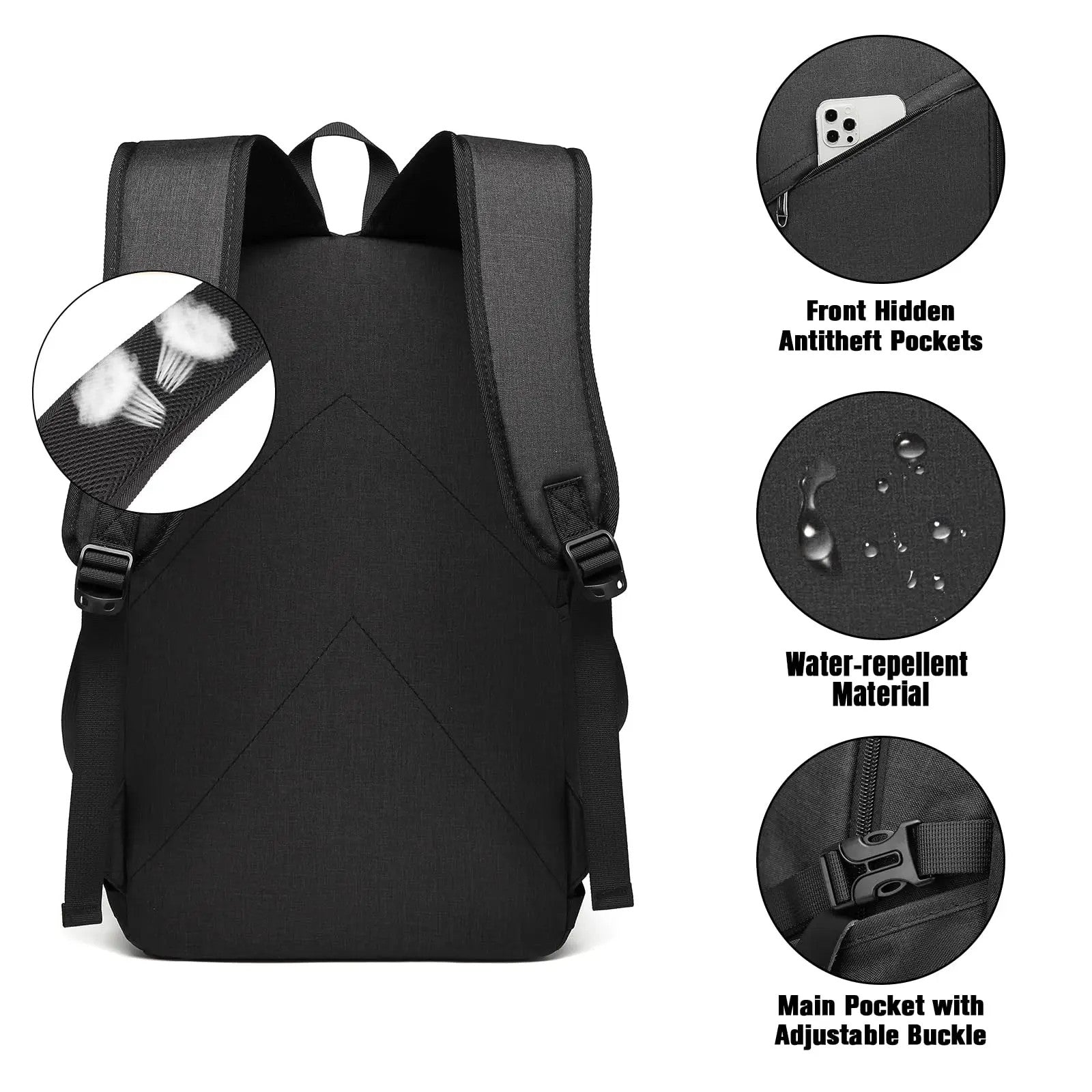 Laptop Backpack - 15.6 Inch Lightweight Laptop Bag for Men & Women USB Charging