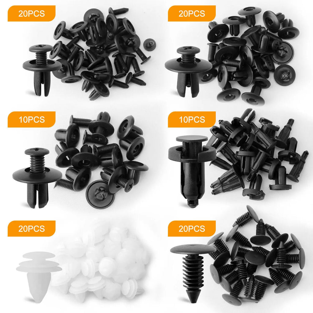 100PCS Car Body Fastener Clips Push Rivets Retainer Door Screw Panel Bumper Trim