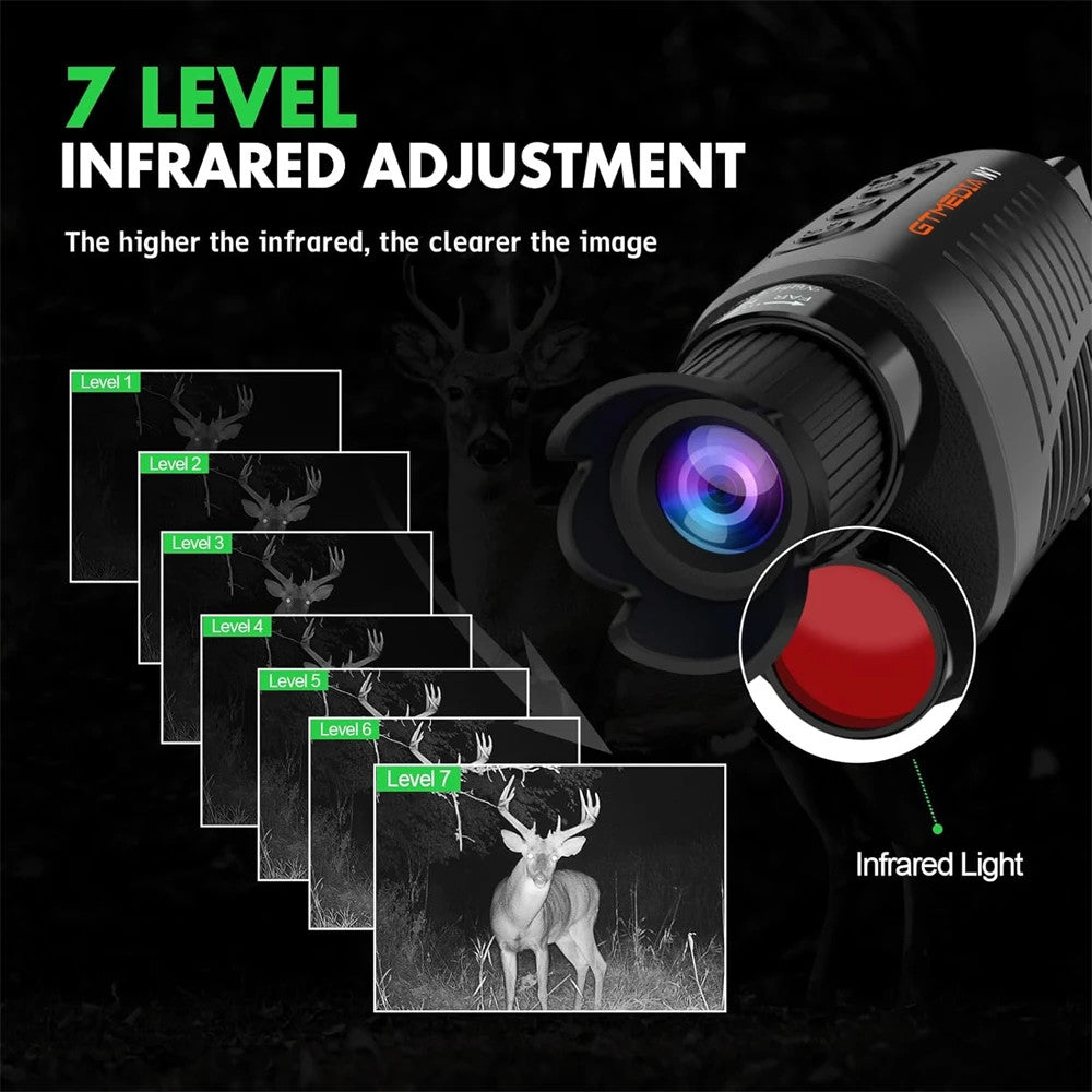 1080P HD Monoculars LCD Screen Day/Night Vision Camera Telescope 300M Full Dark