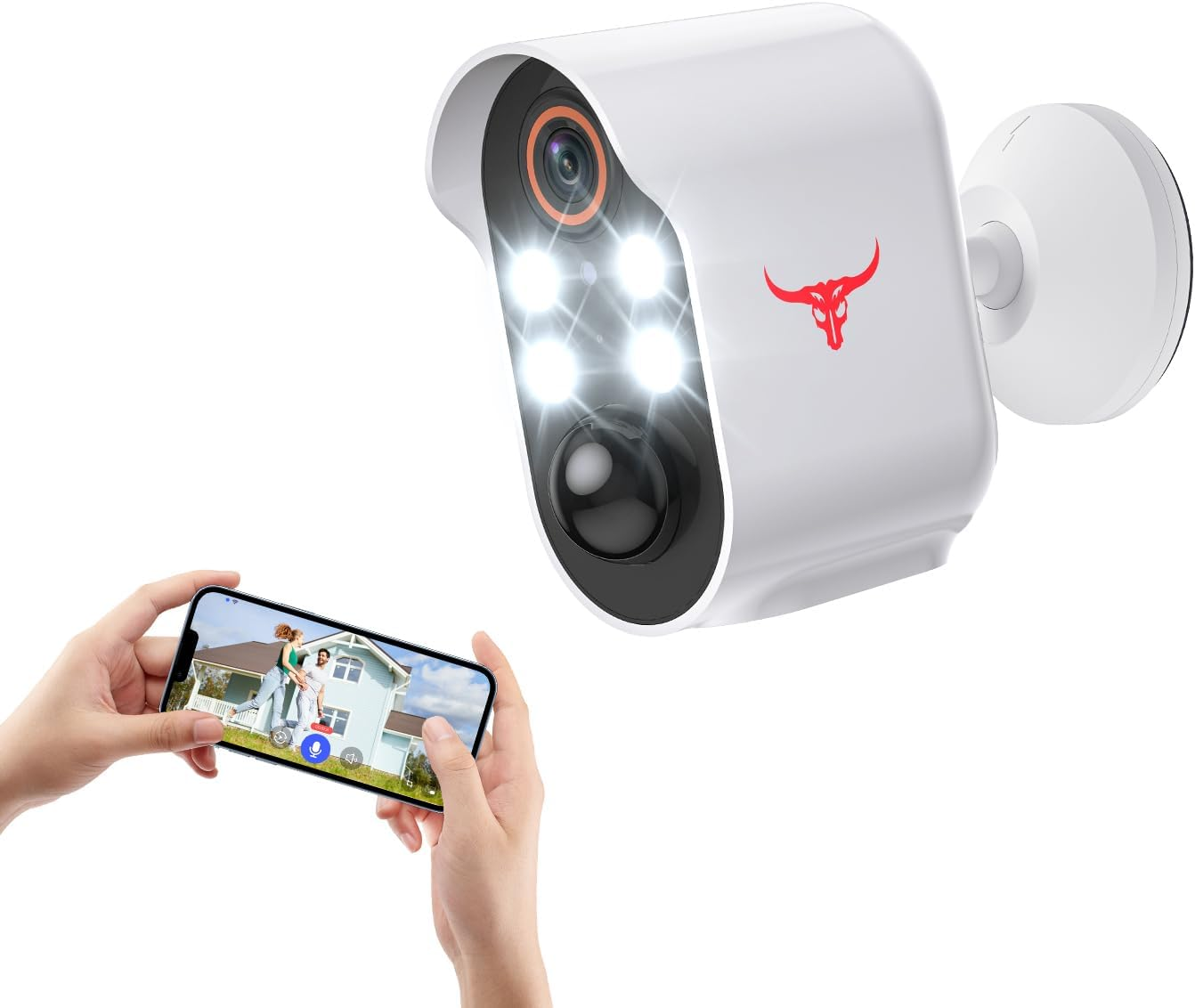 1080P Wireless Security Camera Outdoor/Indoor Home Cam with 2-Way Talk AI Detect